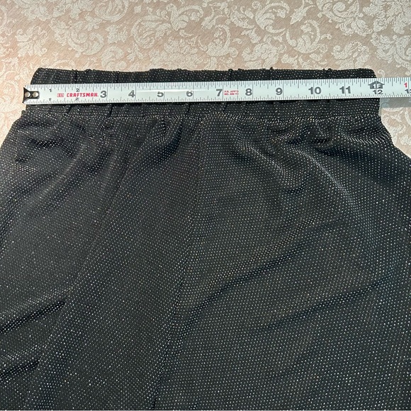 Anna Cai ~ Black Metallic High-Rise Wide-Leg Pants - Picture 5 of 7